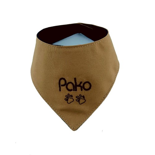 bandana dla psa z imieniem beżowa