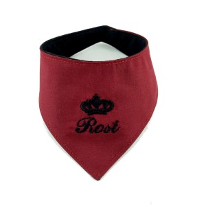 Bandana dla psa dwukolorowa bordowo-czarna