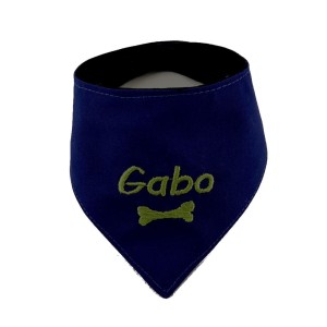 Bandana dla psa dwukolorowa granatowo-czarna