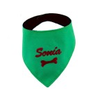 Bandana dla psa dwukolorowa miętowo-czarna