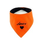 Bandana dla psa dwukolorowa pomarańczowo-czarna