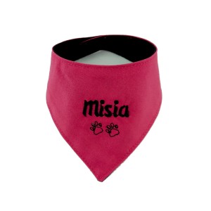 Bandana dla psa dwukolorowa różowo-czarna