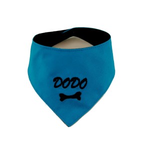 Bandana dla psa dwukolorowa turkusowo-czarna
