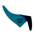 bandana dla psa z imieniem turkusowo-czarna
