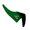 bandana dla psa z imieniem zielono-czarna