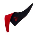 bandana dla psa z imieniem czarno-czerwona