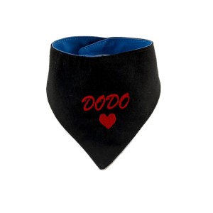 Bandana dla psa dwukolorowa czarno-niebieska
