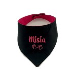 Bandana dla psa dwukolorowa czarno-różowa