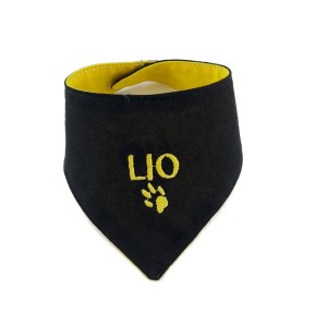 Bandana dla psa dwukolorowa czarno-żółta