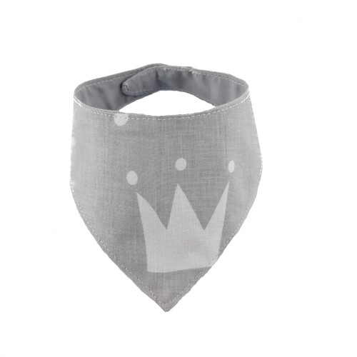 Bandana dla psa korona na szarym tle