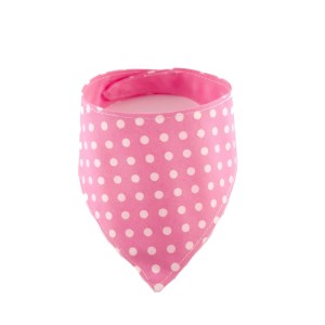Bandana dla psa kropki na różowym tle