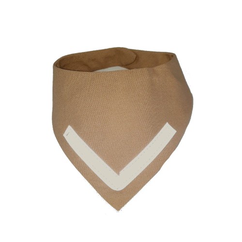 bandana dla psa odblaskowa beżowa