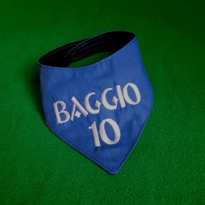 Bandana dla psa dwukolorowa niebiesko-czarna