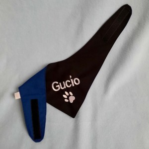 Bandana dla psa dwukolorowa czarno-granatowa