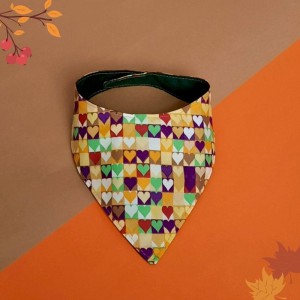 Bandana dla psa wzór kolorowe serduszka