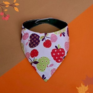 Bandana dla psa motyw kolorowych jabłek